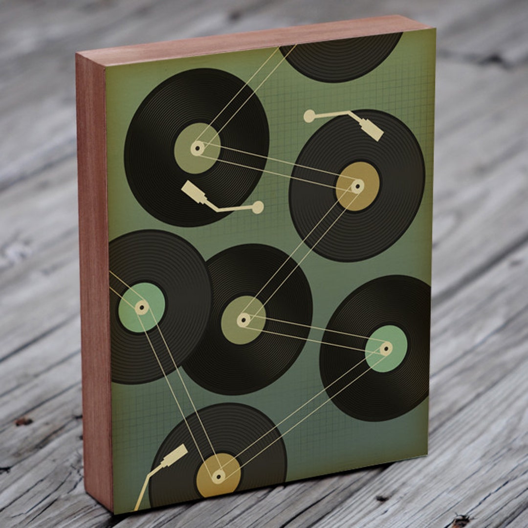 Music Art Music Wall Art Music Gifts Wood Block Art Etsy