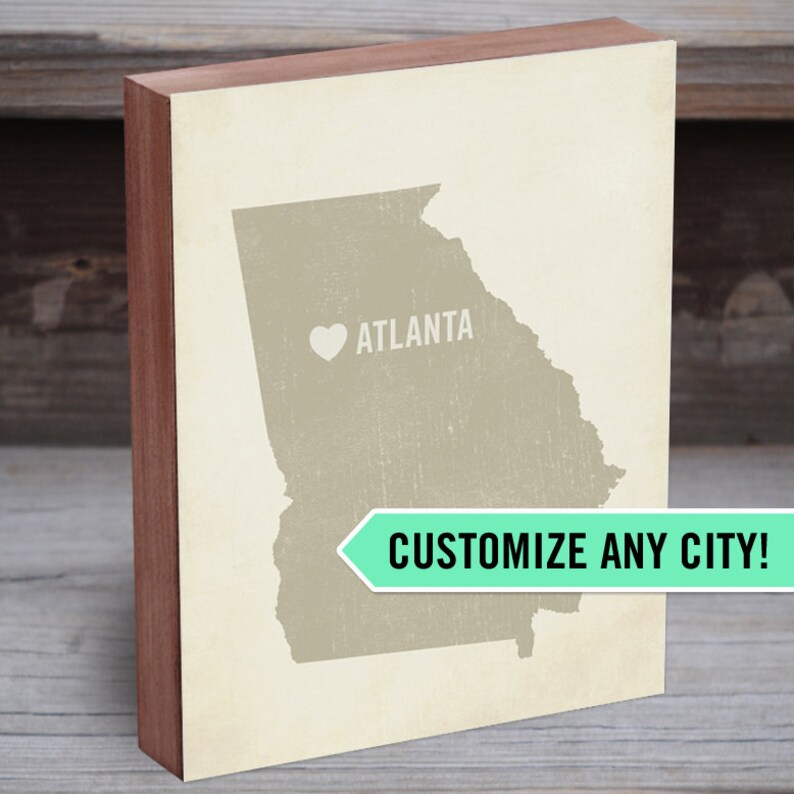 Customized City Map State Wall Art Custom City Sign Custom Map Gifts Personalized City Signs image 1