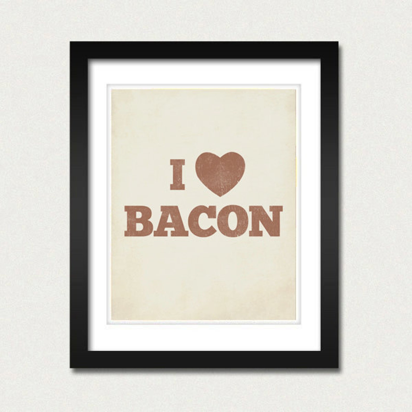 Bacon Art Bacon Art Print I Love Bacon 8x10 Art Print Etsy