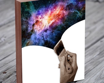 Universe Art - Space Art  - Wood Block Art Print