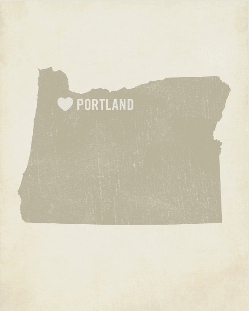 Portland Oregon Art Portland Map Portland Oregon Portland Art Wood Block Art Print image 2