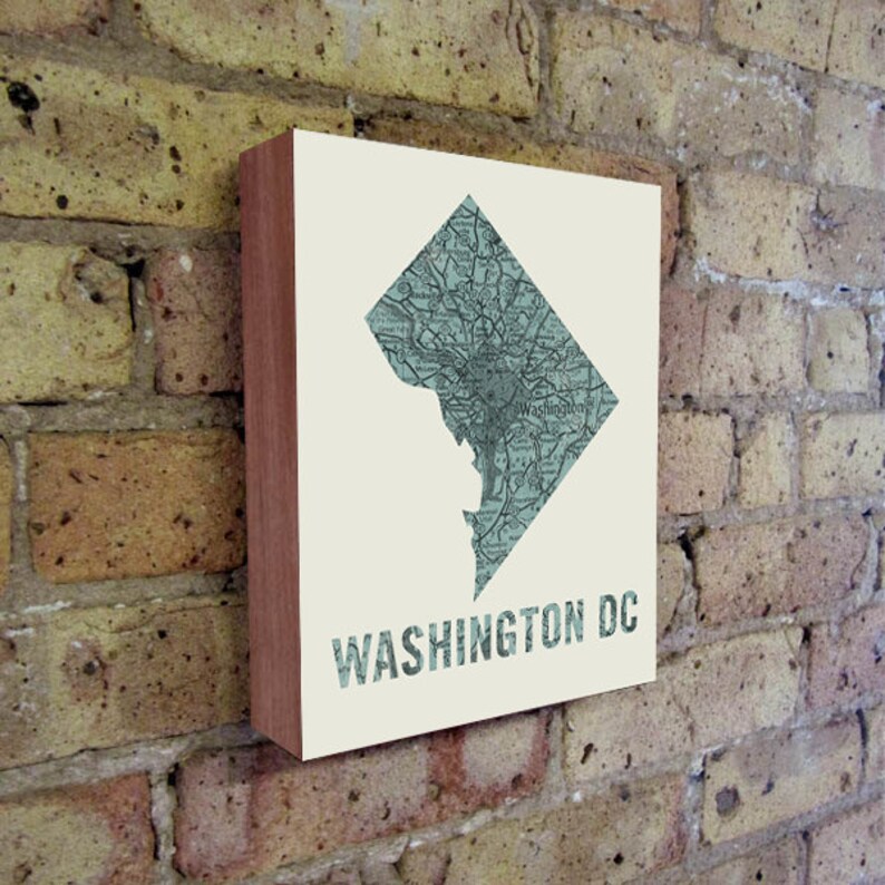 Washington DC Wall Art Washington DC Map Washington DC Etsy