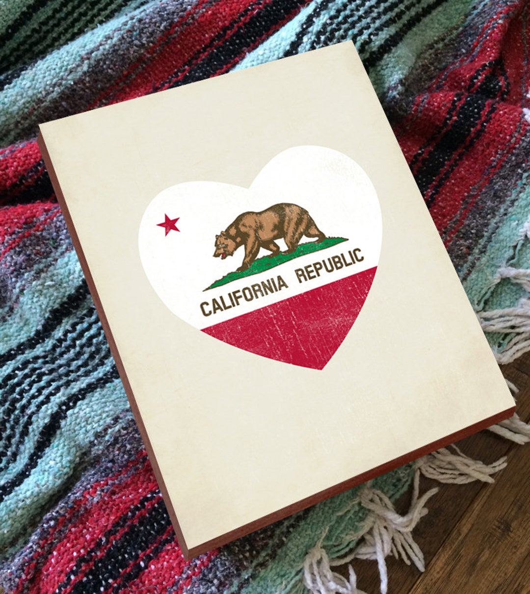 California Flag Wall Art California Wall Art California Etsy