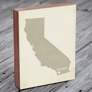 San Diego reproduction dArt Art San Diego Californie Art San Diego, Californie jaime San Diego bloc de bois Art Print image 4