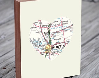 Austin Map - Austin Texas Wall Art - Austin Texas Map