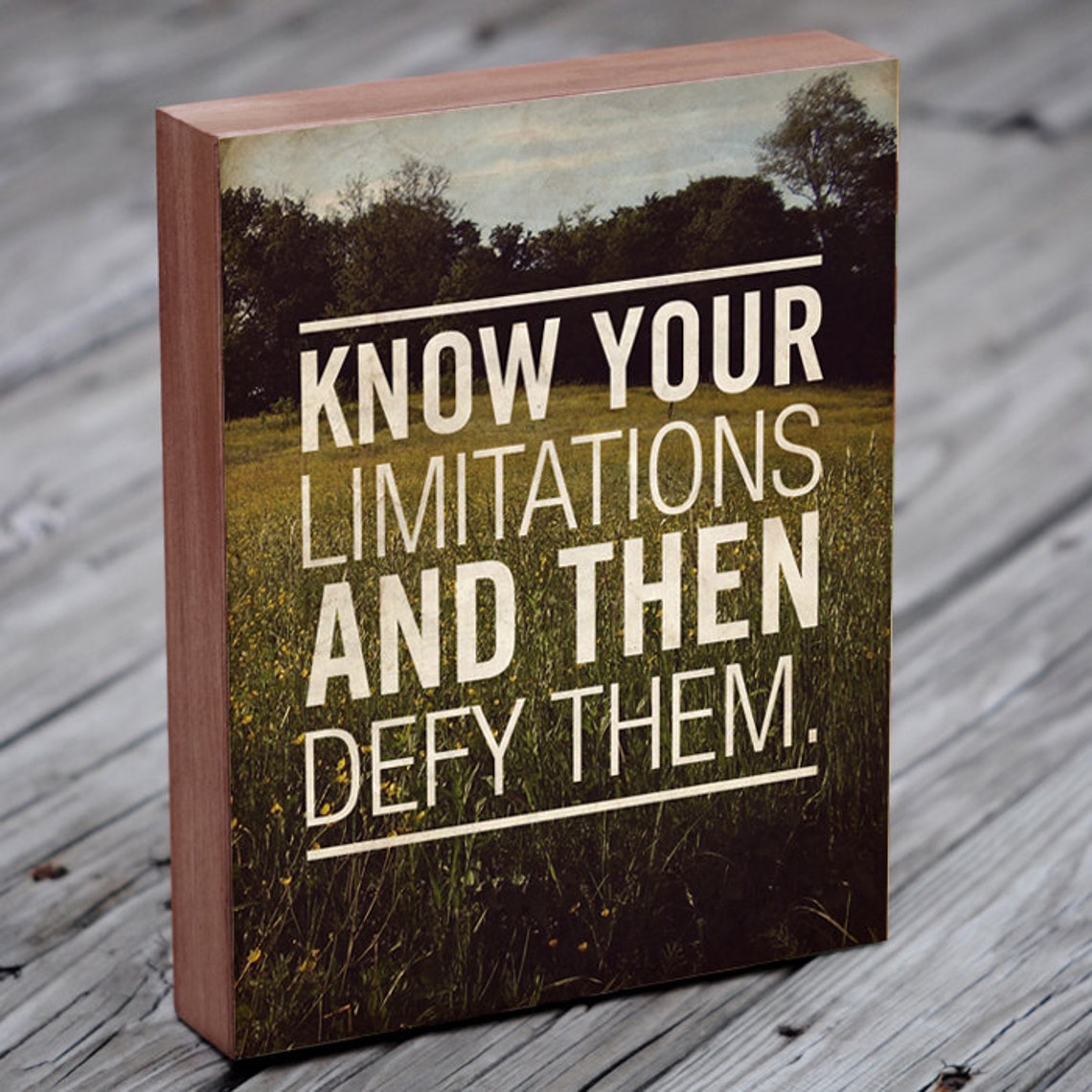 Inspirational Art Know Your Limitations and Then Defy Them Etsy