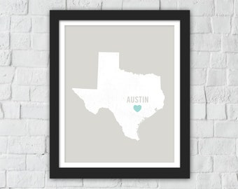 Austin Texas Wall Art - Austin Gifts - Austin Texas Print - Austin Texas Art - Austin Texas Gifts - Austin Tx Prints - Austin Tx Art