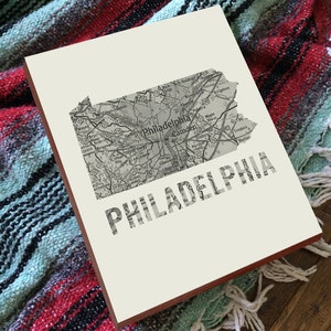 Philadelphia Map Print - Philadelphia Art Print - Philadelphia Gift - Philadelphia Wall Art - Philly Wall Art