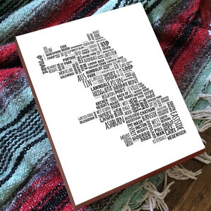 Chicago Neighborhood Map Chicago Neighborhood Art Chicago Neighborhood Map Print image 1