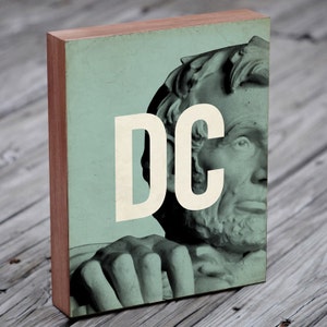 Washington DC Art Wood Block Art Print image 1