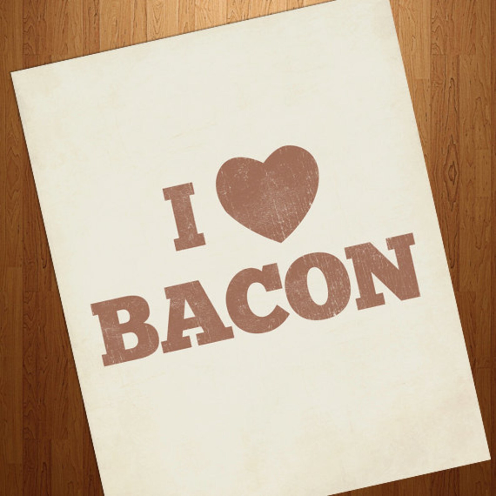 Bacon Art Bacon Art Print I Love Bacon 8x10 Art Print Etsy