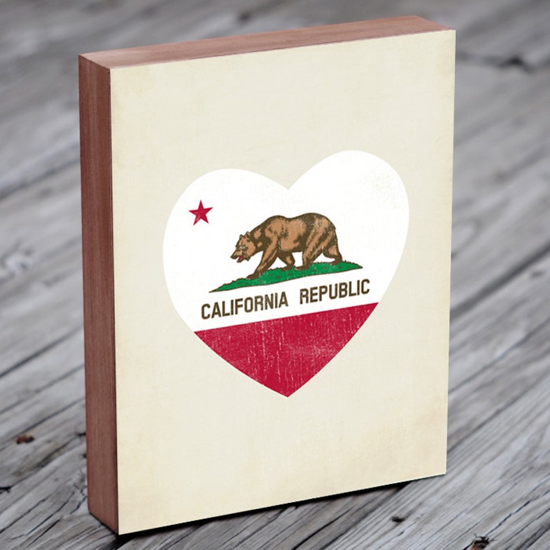 California Flag Wall Art California Wall Art California Etsy