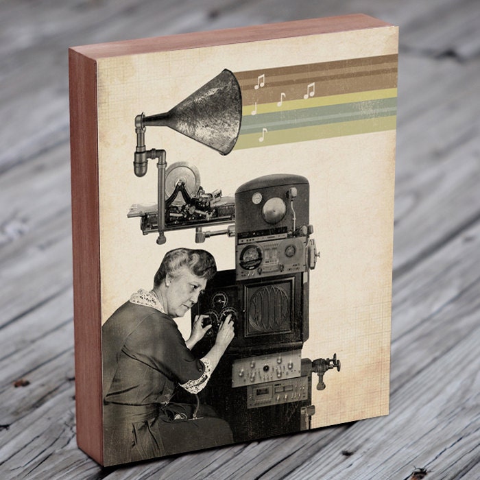 Music Art Music Print the Music Maker Wood Block Art | Etsy