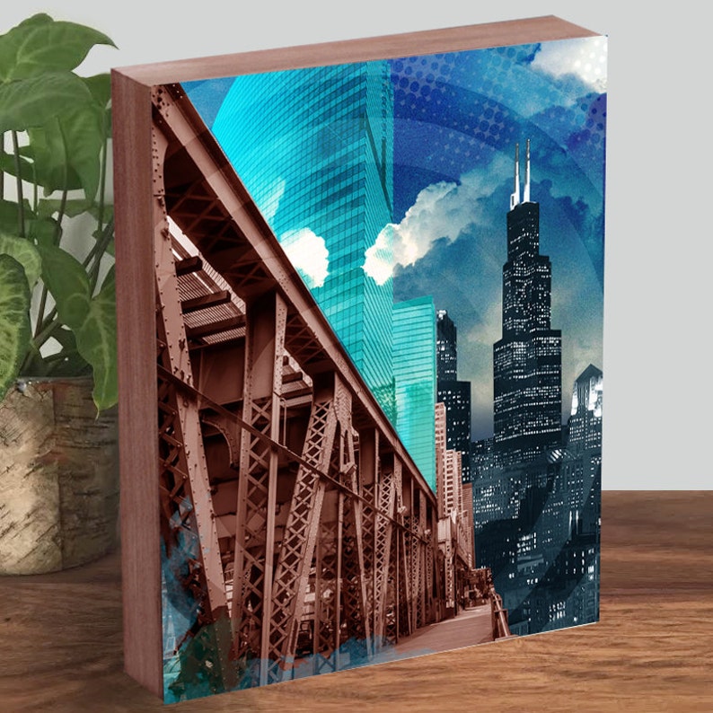 Chicago Bridge Chicago Willis Tower Chicago Wall Art Chicago Sears Tower Chicago Art Chicago Print