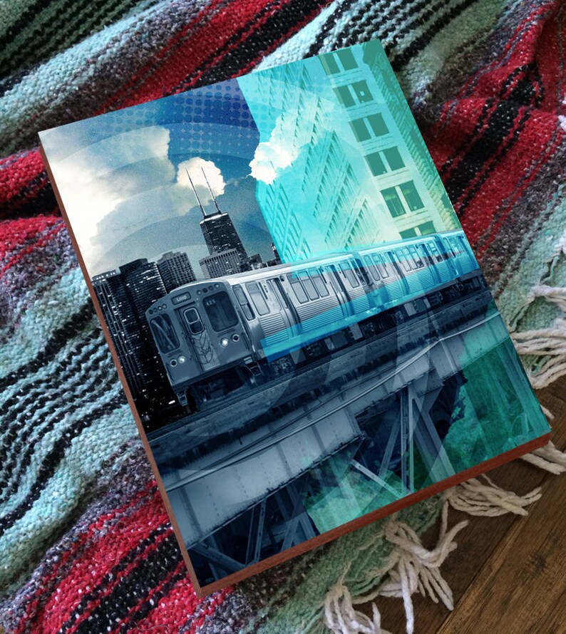 Chicago El Chicago Architecture Chicago L Train Chicago Etsy