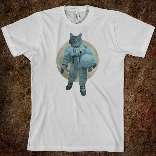 Astronaut Cat Mens/Unisex T-Shirt (3 Colors)