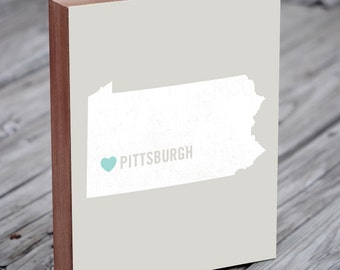 Pittsburgh Home Decor - Pittsburgh carte impression - Pittsburgh en Pennsylvanie - Pittsburgh décoration murale - Pittsburgh Art bois