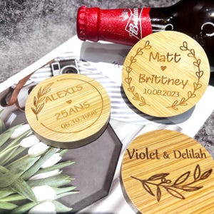 Customized Round Wooden Magnet Bottle Opener,Groomsman Gift,beer opener for party,BestMan Gift,Wedding Party Opener Magnet,Father Day Gift