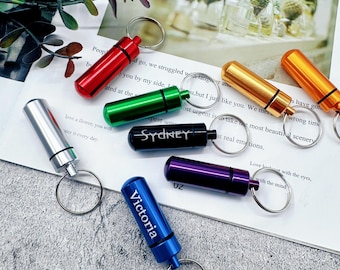 Personalized portable medicine box,Mini medicine box,Pill Organizer,waterproof pill box,Travel Pill Box,small medicine box with keyring
