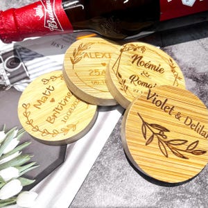Personalized Round Wooden Magnet Bottle Opener,Groomsman Gift,beer opener for party,BestMan Gift,Wedding Party Opener Magnet,Father Day Gift