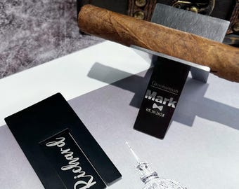 Personalisierter Groomsman Zigarrenhalter - Bräutigam ideales Geschenk - Herren individuelles Carving Geschenk - Vatertagsfavorit, Geschenk für ihn,