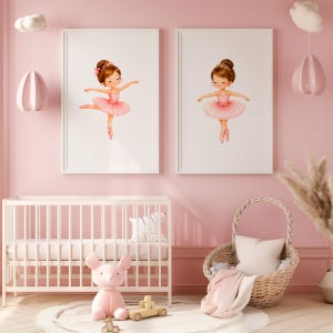Ballerina Clipart Bundle PNG | Ballet Watercolor Clipart | Cute Ballerina Girls | Pink Ballet Digital Kit | Ballet Party Clip Art image 11