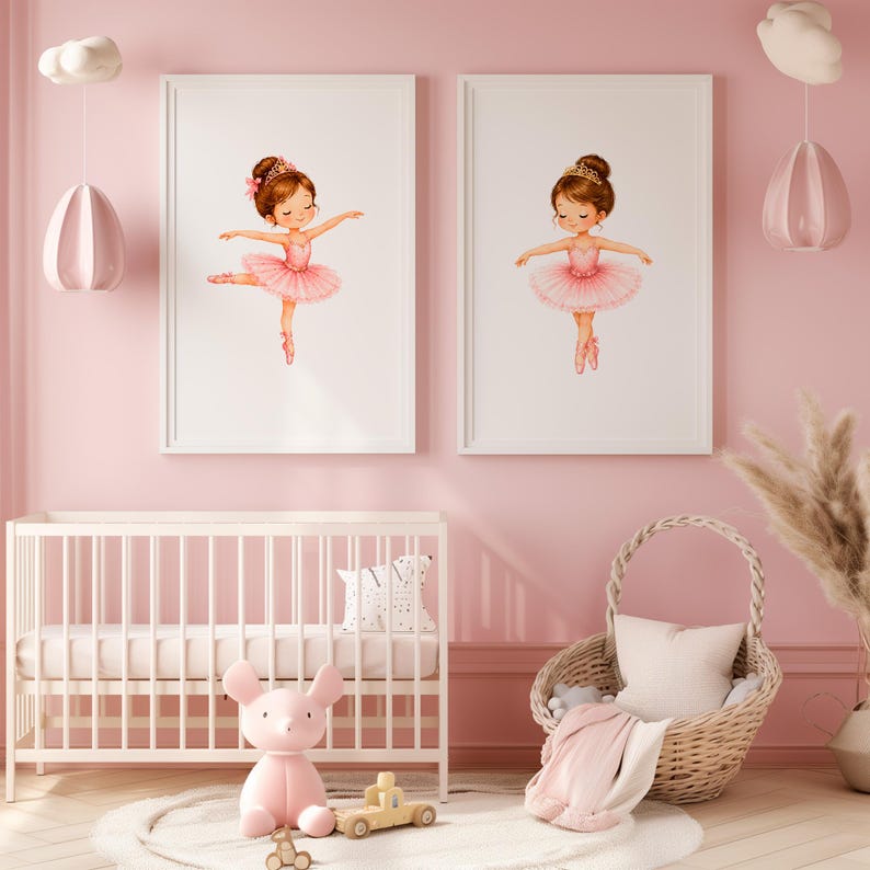 Ballerina Clipart Bundle PNG | Ballet Watercolor Clipart | Cute Ballerina Girls | Pink Ballet Digital Kit | Ballet Party Clip Art image 11