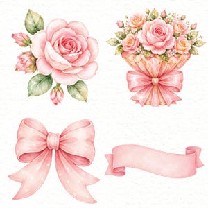 Ballerina Clipart Bundle PNG | Ballet Watercolor Clipart | Cute Ballerina Girls | Pink Ballet Digital Kit | Ballet Party Clip Art image 7