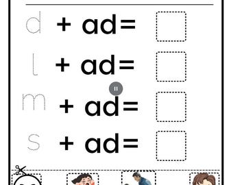Short Vowel Word Family CVC Workbook | Printable Phonics Activity for Early Readers