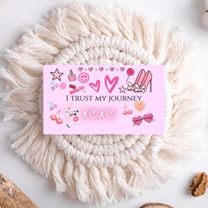 Carte di affermazione rosa, carte motivazionali stampabili per donne e ragazze, download digitale dell'amore per se stessi