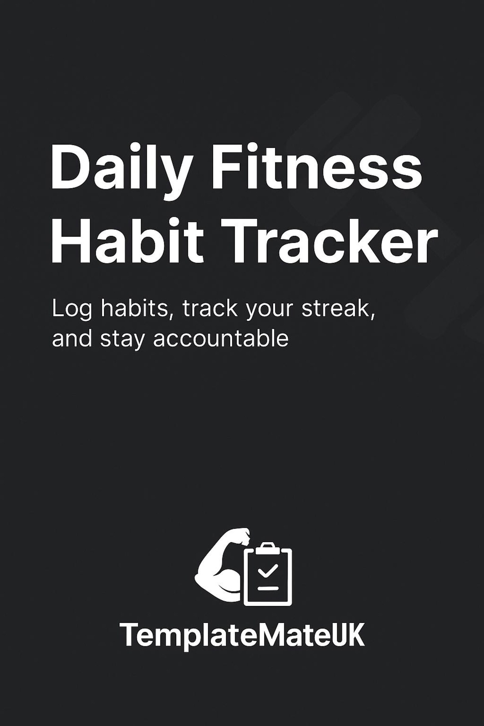 Daily Fitness Habit Tracker | Printable Routine & Streak Log - Etsy