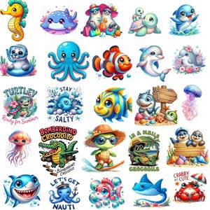 Watercolor Safari Animal Clipart: Jungle Nursery PNG (Commercial License)
