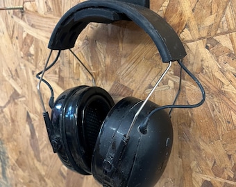 Wall Mount for Hearing Protection – Fits Earmuffs & Most Headsets – Workshop Headphone Holder – 3D Printed