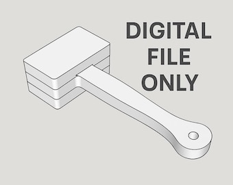 Wooden Mallet CNC Digital File for 3/4 Material With Dowel Pin Joinery