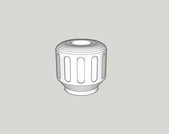 Stubby Handle STL: DeWalt DW735 Planer, Low Profile 3D Print Model (Digital File)