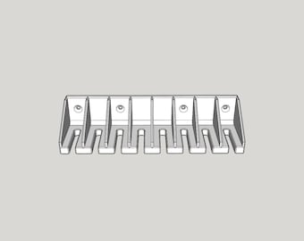 Digital File – 8 Slot F-Clamp Holder – Wall Mounted Organizer for Bessey-Style Clamps (STL File Only)