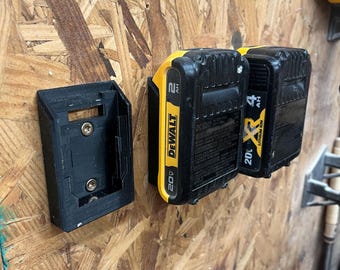 DeWalt 20v Battery Wall Mount Holder – 3d Printed in Black PETG – Bundle options