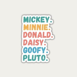 Mickey Characters Sticker