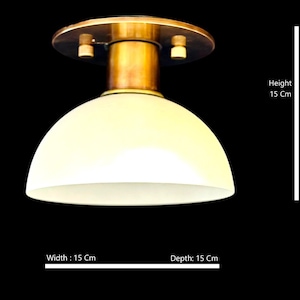 Modern 1 Small Light | Flush Mount Light Fixture | Modern Brass Vanity Light Kitchen Light Fixture