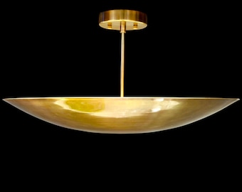 6 Light Elegant Ceiling Flush Mount Light | Mid-Century Modern Raw Brass Sputnik Chandelier light Fixture | Brass Pendant  Light Fixture