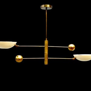 2 Pendant Light | Mid Century Modern Antique Brass Sputnik Chandelier Light | Brass Modern Ceiling | Custom Ceiling Light Fixture