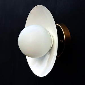 1 Globe Wall Sconce Light | Raw Brass Wall Globe Lamp Vanity Light Fixture | Wall Sconce | Wall Lamp | Wall Light
