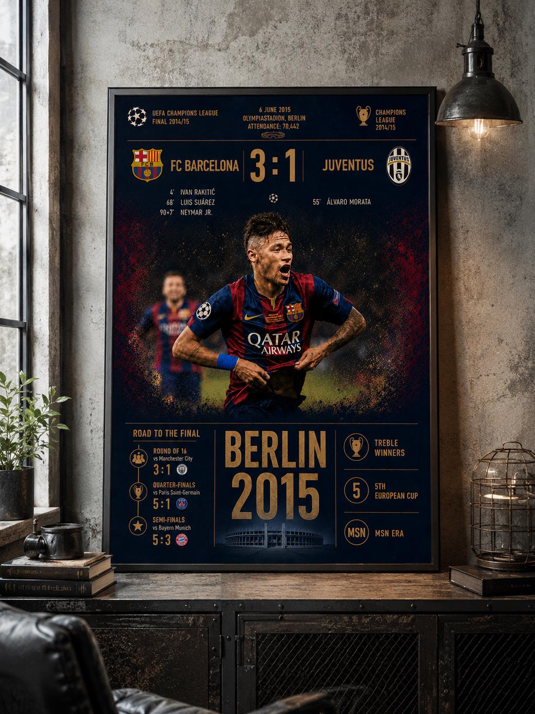 FC Barcelona 2015 Champions League Final Poster | Berlin 2015 Wall