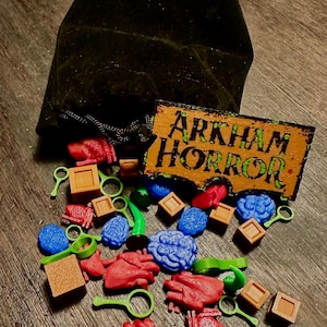 Tokens de pistas y recursos para Arkham Horror LCG | Impresión 3D personalizada | Accesorios para juegos de mesa