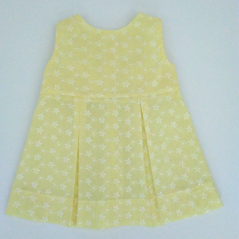 yellow eyelet dress