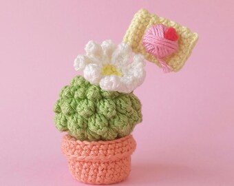 Mini Amigurumi Plant – Amigurumi Pattern - Crochet plant – Tiny Potted Plant Decor – Cute Desk Gift - Amigurumi Plant - Cute Handmade Gift