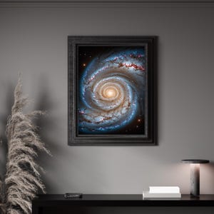 Spiral Galaxy Wall Art Print | Hubble Space Telescope Style Poster | Cosmic Universe Art | Premium Quality Matte Poster | Free Shipping
