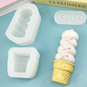 Silikonform, Eisform. Bogen Zapfenform. Handgemachte Schokoladenform. Süße Sommer Gießform. Dessertform. Eistüte Mold