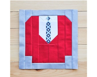 Mr. Rogers Sweater Quilt Block Printable Tutorial