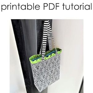 Ruffled Tote Bag Printable Tutorial